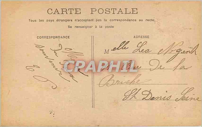 CPA Lui tu es la plus belle de toutes les filles de seville  — Verso