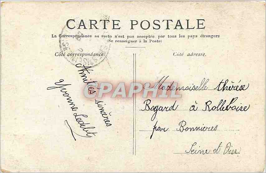CPA Paris le Palais du Luxembourg  — Rückseite