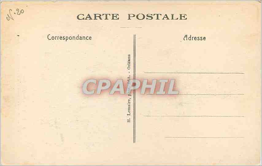 CPA Clery Loiret Notre Dame de Clery Statue en chene massif trouvee au XIII siecle  — Rückseite