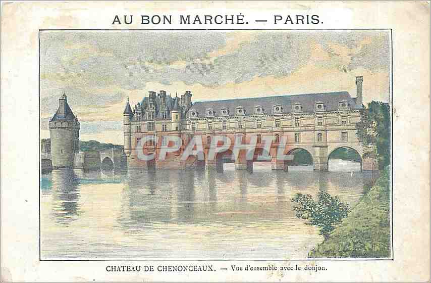 CPA Chateau de Chenonceaux vue d'ensemble avec le Donjon 