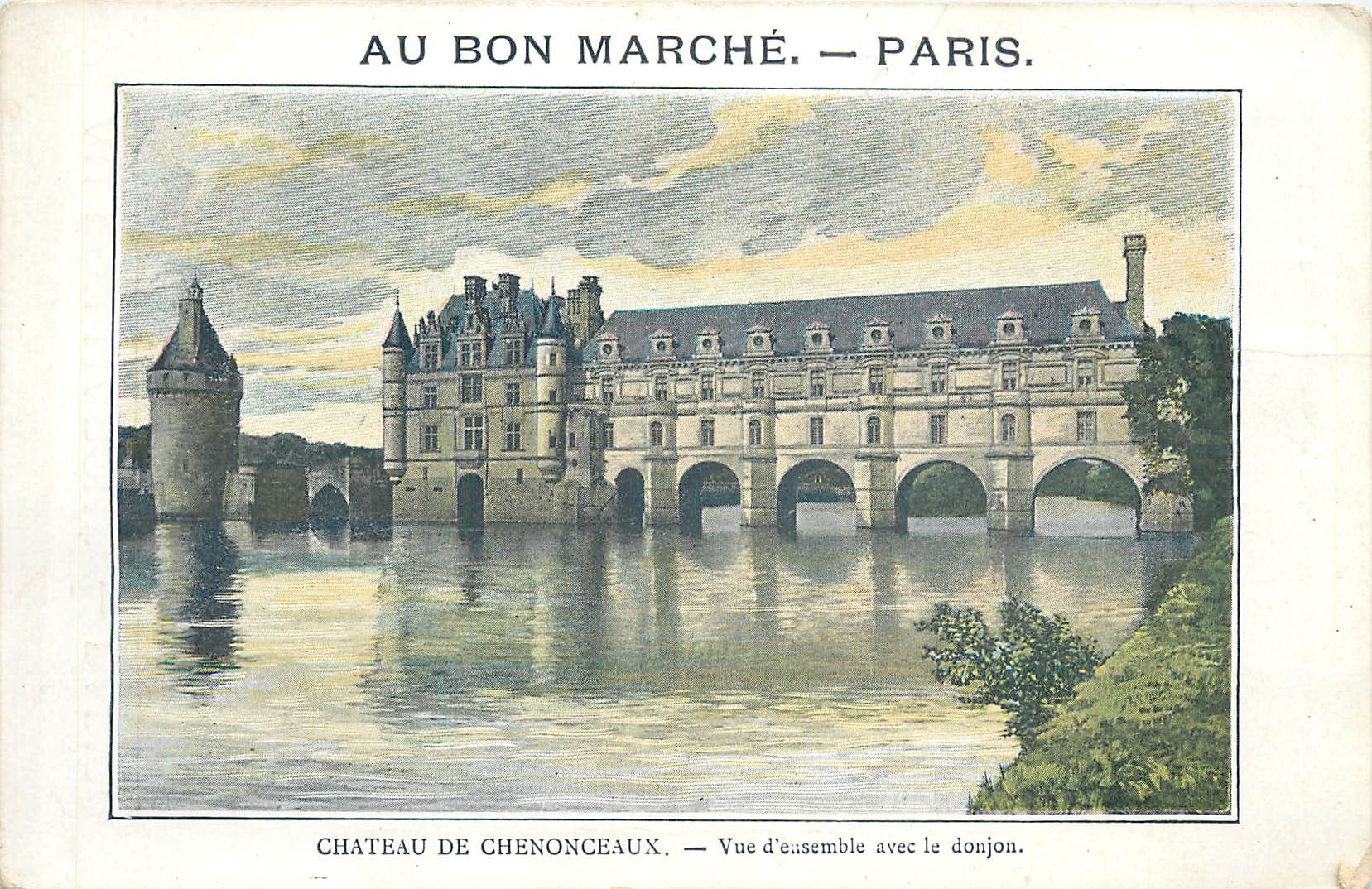 CPA Chateau de Chenonceaux vue d'ensemble avec le Donjon 