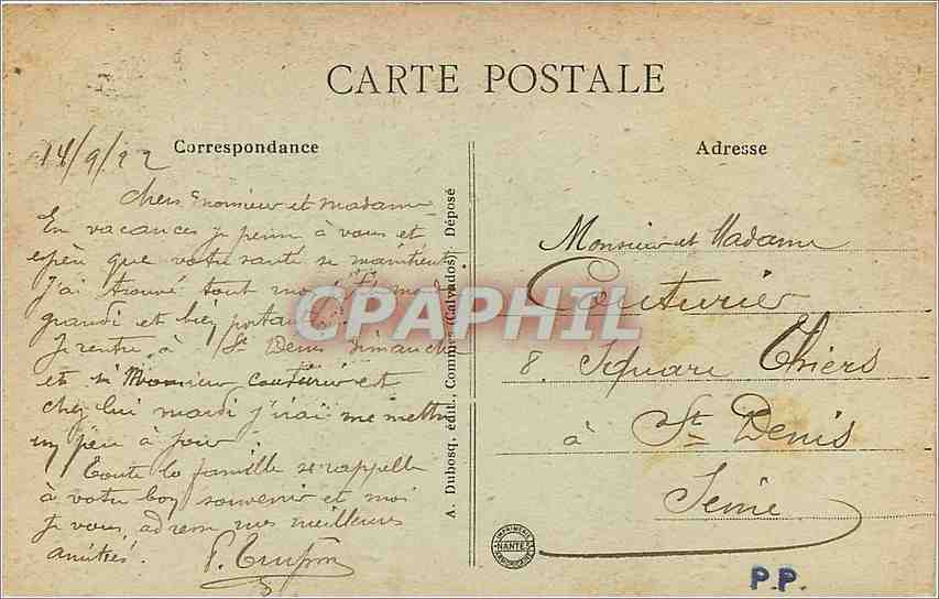 CPA Longues Calvados Jeune Demoiselle de Fontenailles  — Back
