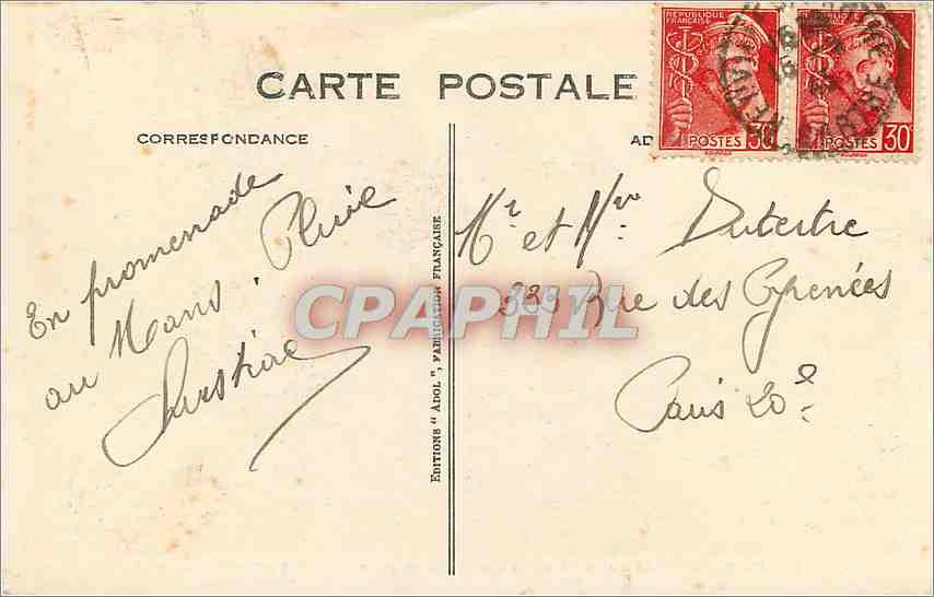 CPA Le Mans les Bords de la Sarthe et ruines gallo romaines pres le Pont en X  — Rückseite