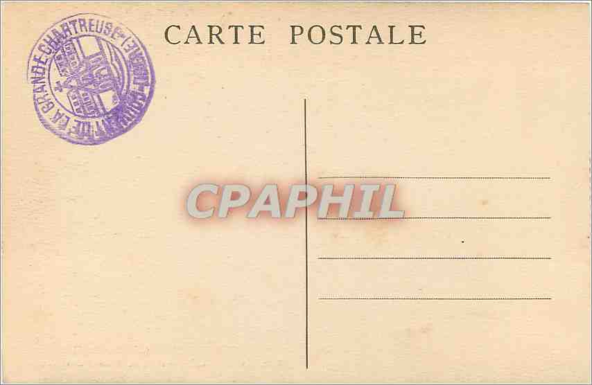CPA Dauphine vue generale du Couvent de la Grande Chartreuse  — Rückseite