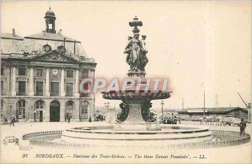 CPA Bordeaux Fontaine des Trois Graces 