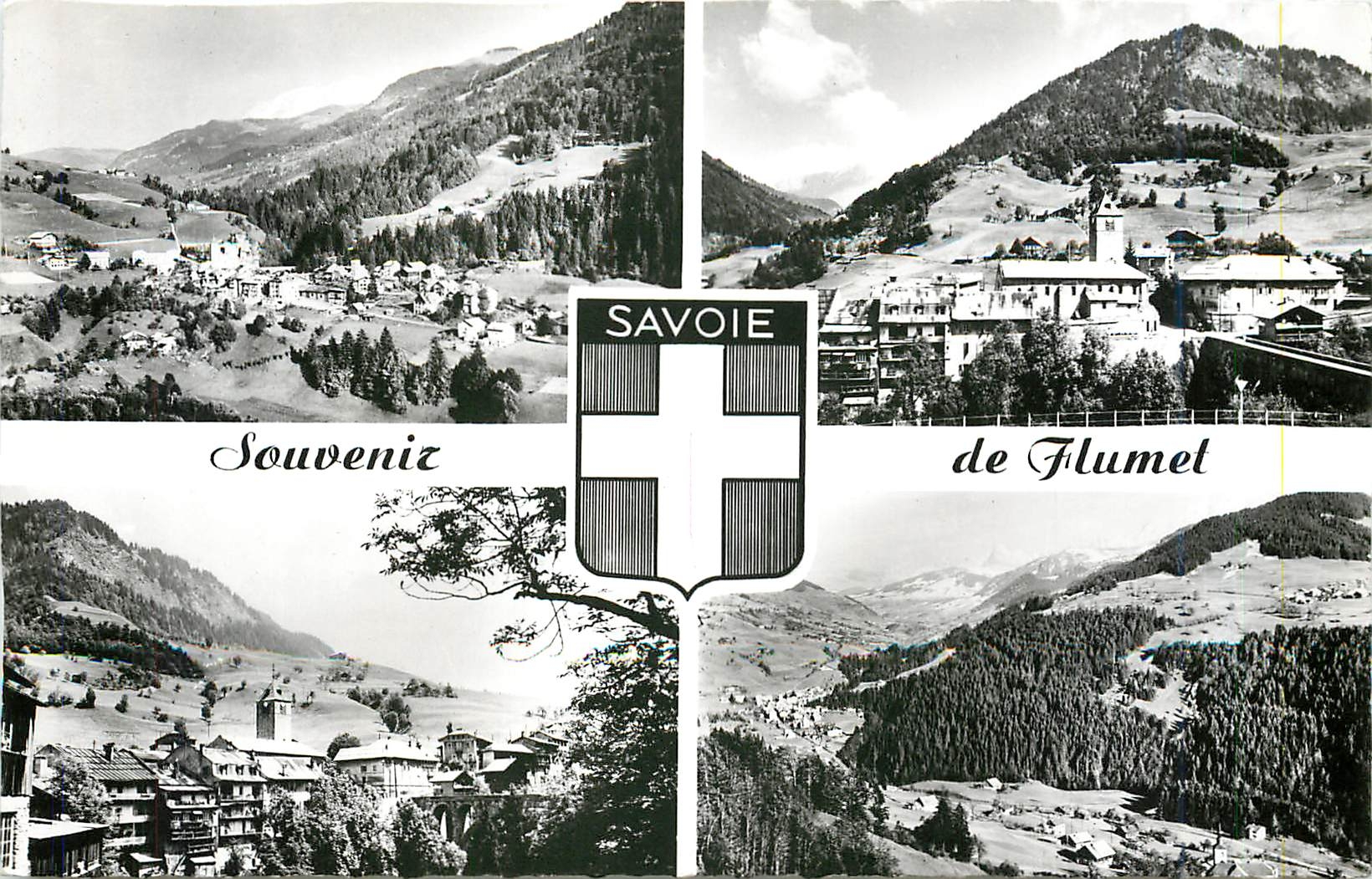 CPA Flumet vue generale vue generale et les Aravis Pont de Bellecombe St Nicolas la Chapelle 
