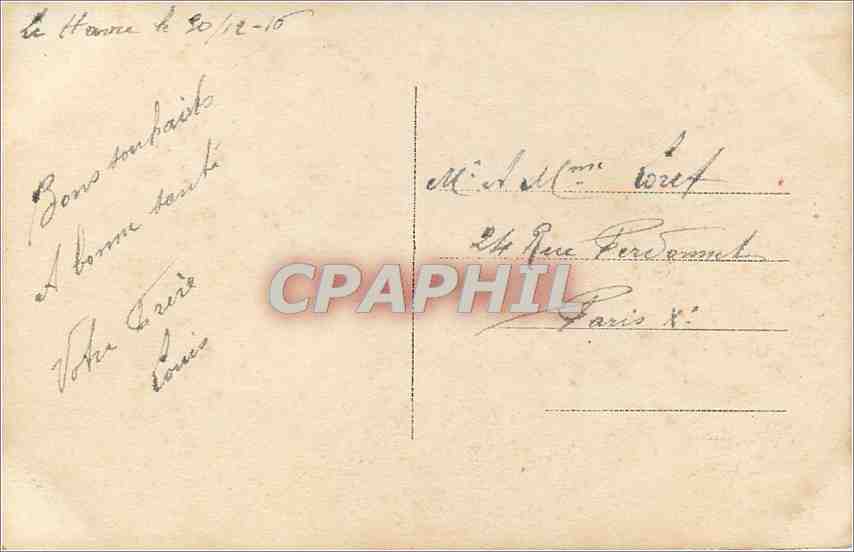 CPA Bonne Annee Fleurs — Verso