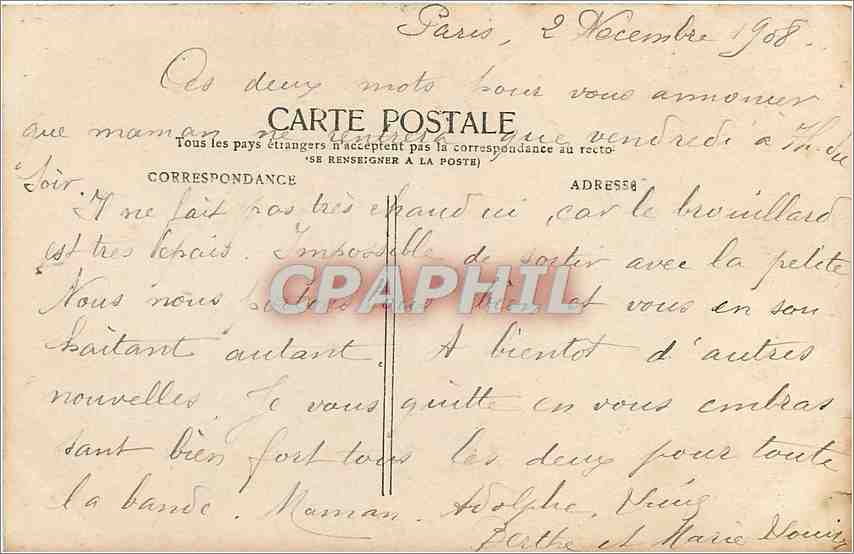 Jeune femme en robe blanche tenant un bouquet — Éditeur W. L. Paris, n° 279 — Back