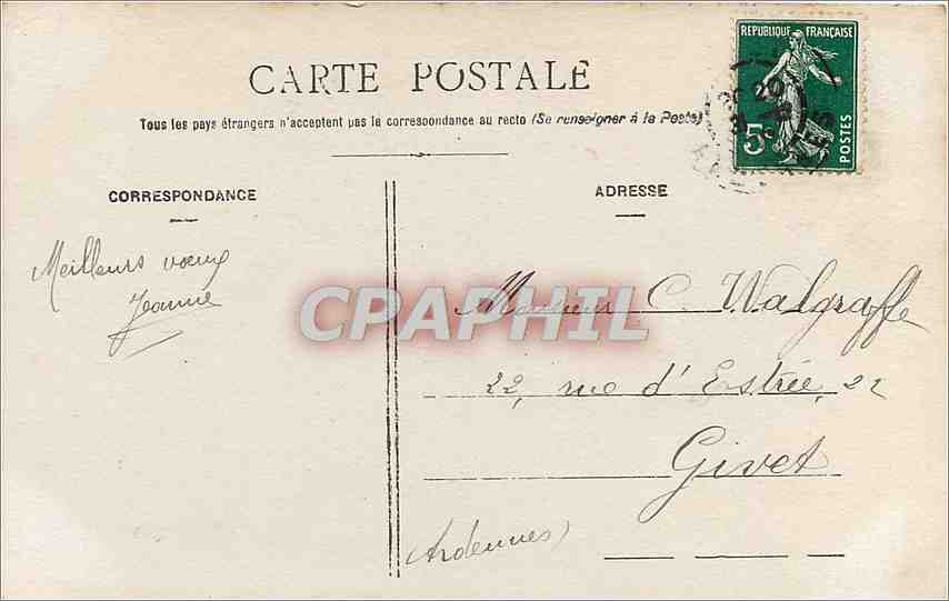 CPA Bonne Annee Enfant — Rückseite