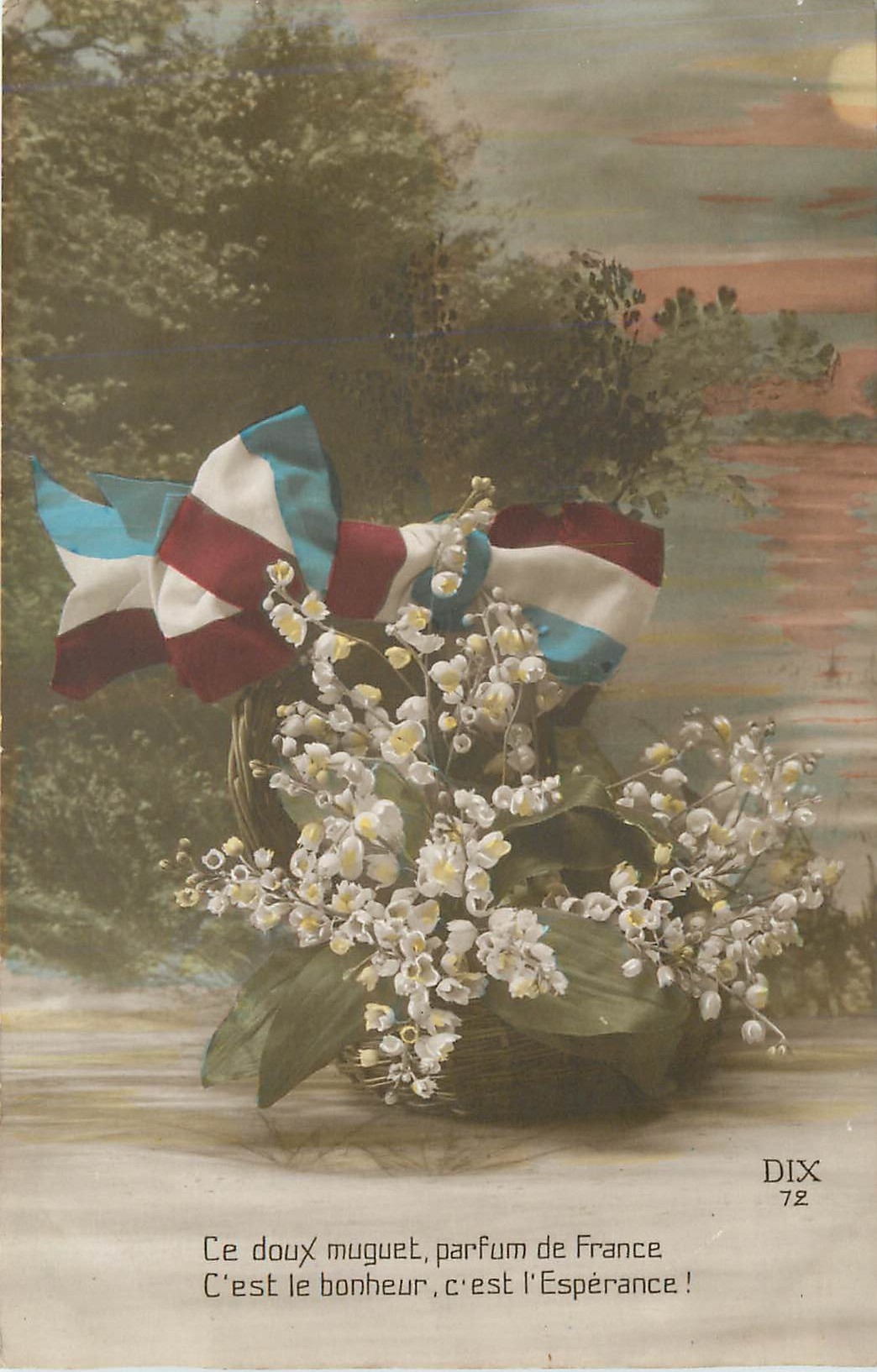 CPA Ce doux muguet parfum de France c'est le bonheur c'est l'esperance Fleurs