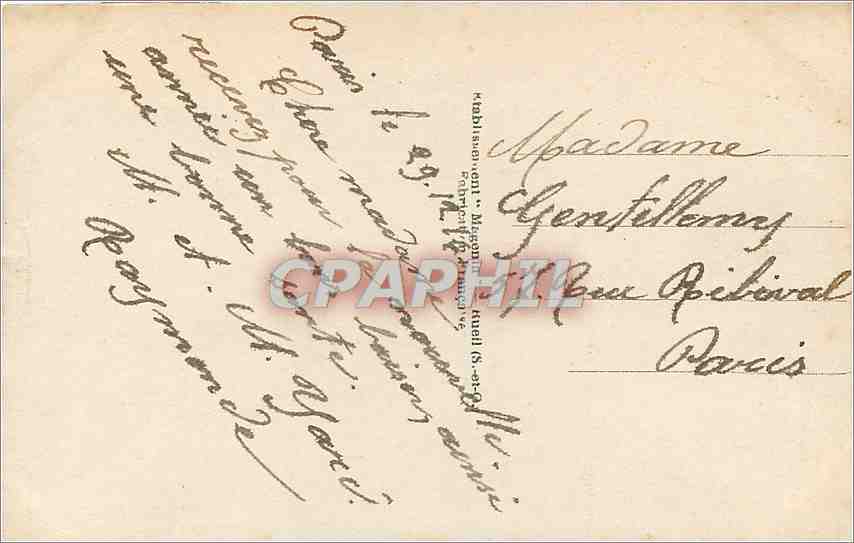 CPA Bonne Annee Fleurs — Verso