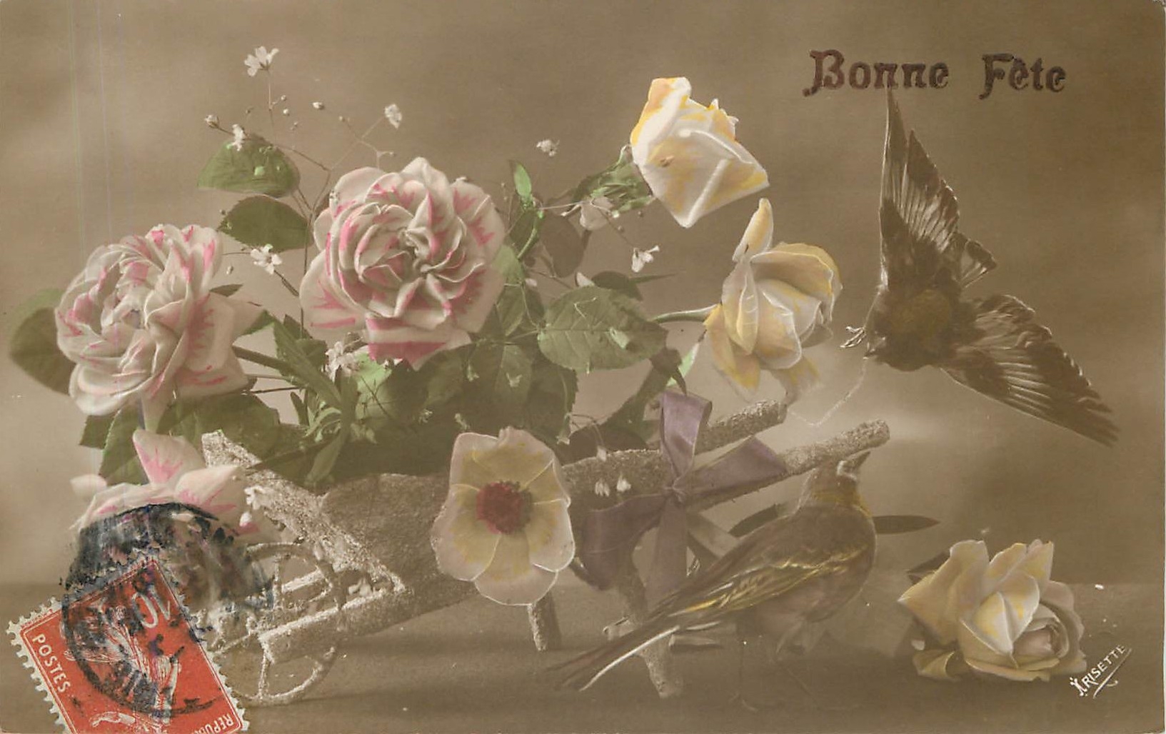 CPA Bonne Fete Fleurs