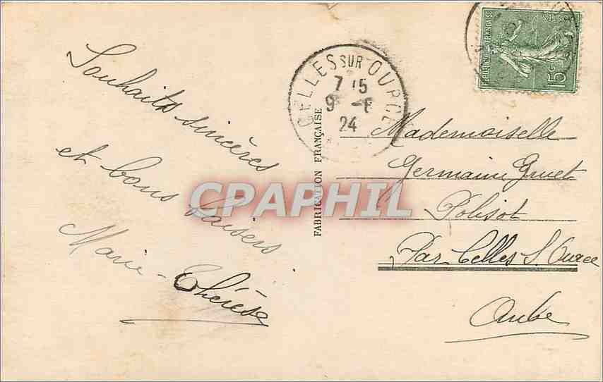 CPA Anniversaire Femme Fer a cheval — Verso