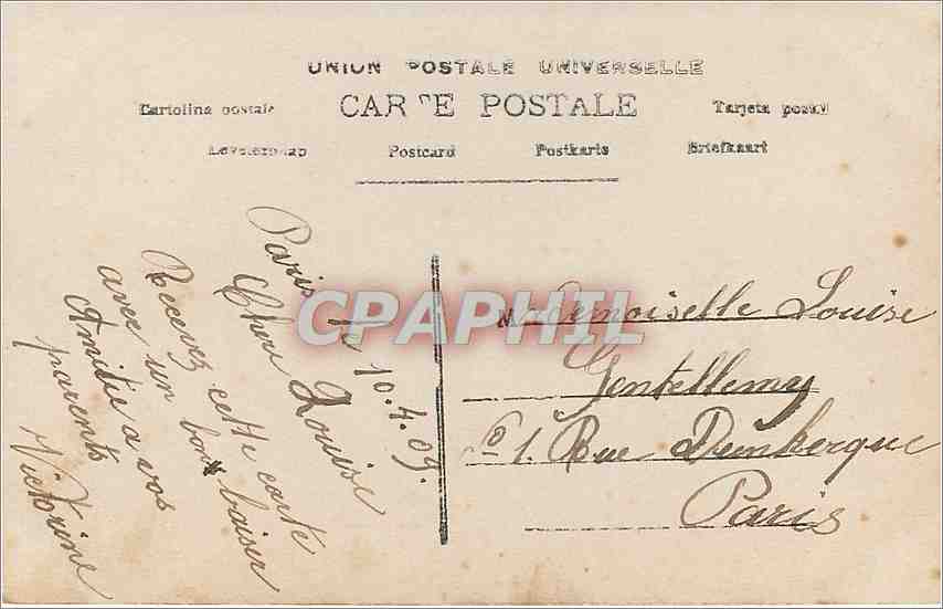 CPA Joyeuses Paques Femme — Verso