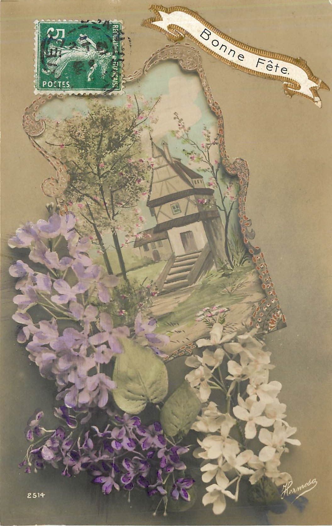 CPA Bonne Fete Fleurs