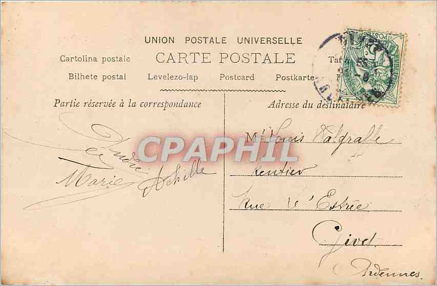 CPA Allo Bonne Fete Homme — Rückseite