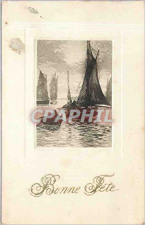 CPA Bonne Fete Bateau