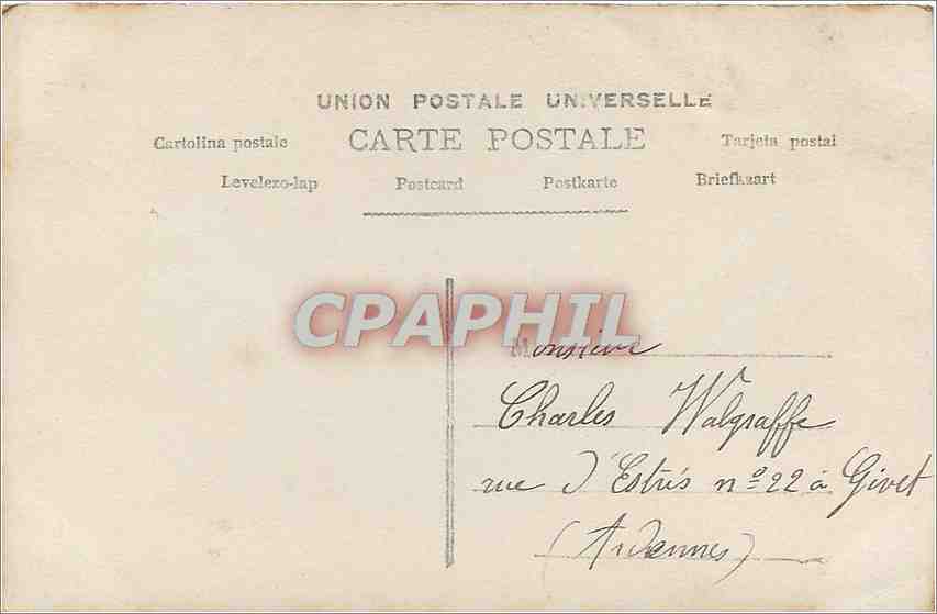 CPA Carnet des Souvenirs Homme Saint Charles — Back