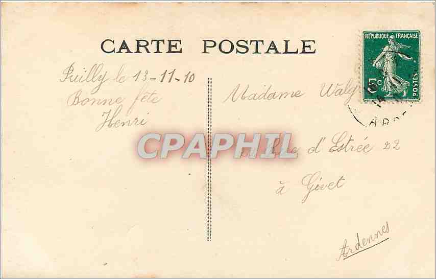 CPA Bonne Fete Homme — Verso