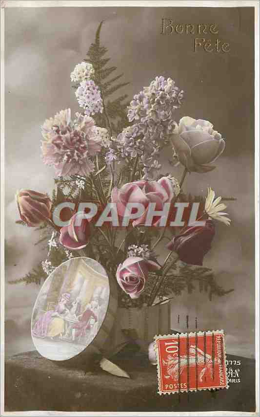 CPA Bonne Fete Fleurs