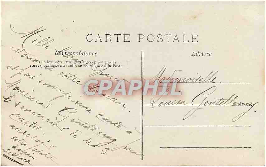 Femme avec couronne de roses — Bonne Année — J.K. n°413 — Verso
