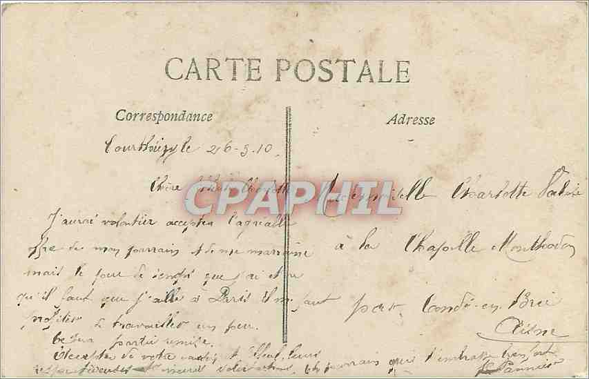 CPA Heureuses Paques Enfant — Verso