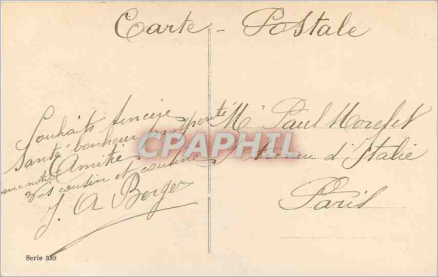 CPA Bonne Annee  — Verso