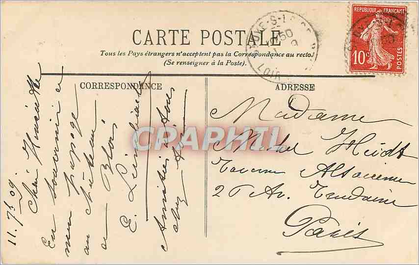 CPA Blois le Chateau l'Assassinat du Duc de Guise  — Verso
