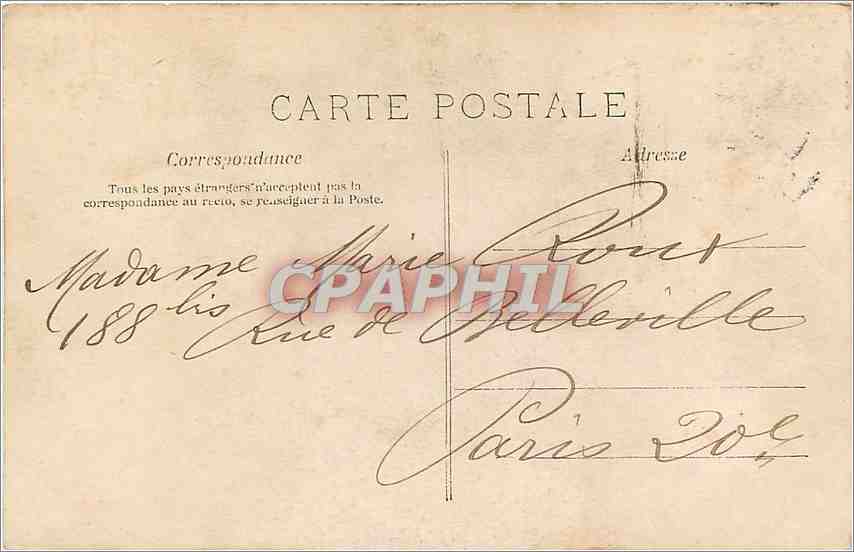 Famille au bord de la mer — scène émouvante — éditeur G.L.C. n°3.023 — Rückseite