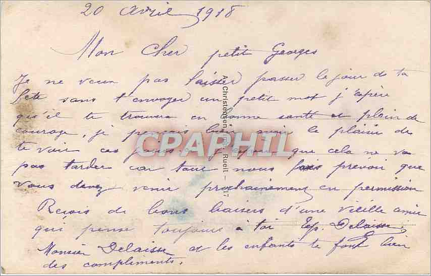 CPA Pensees de France Porte Bonheur  — Rückseite
