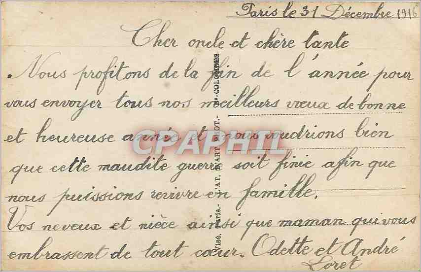 CPA Ce houx toujours et ce qui d'esperance vous porteront nos voeux notre reconnaissance  — Rückseite