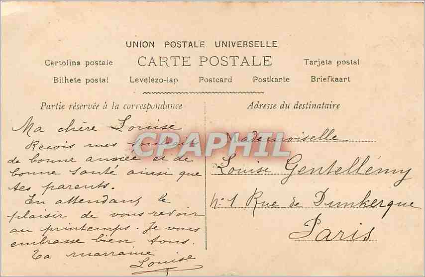 CPA Heureuse Annee  — Rückseite