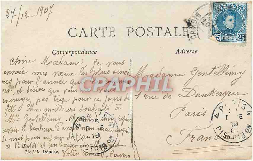 Femme tenant deux cœurs décorés — 'Meilleurs Vœux' et 'Bons Souhaits' — éditeur A&S n°576 — Reverso