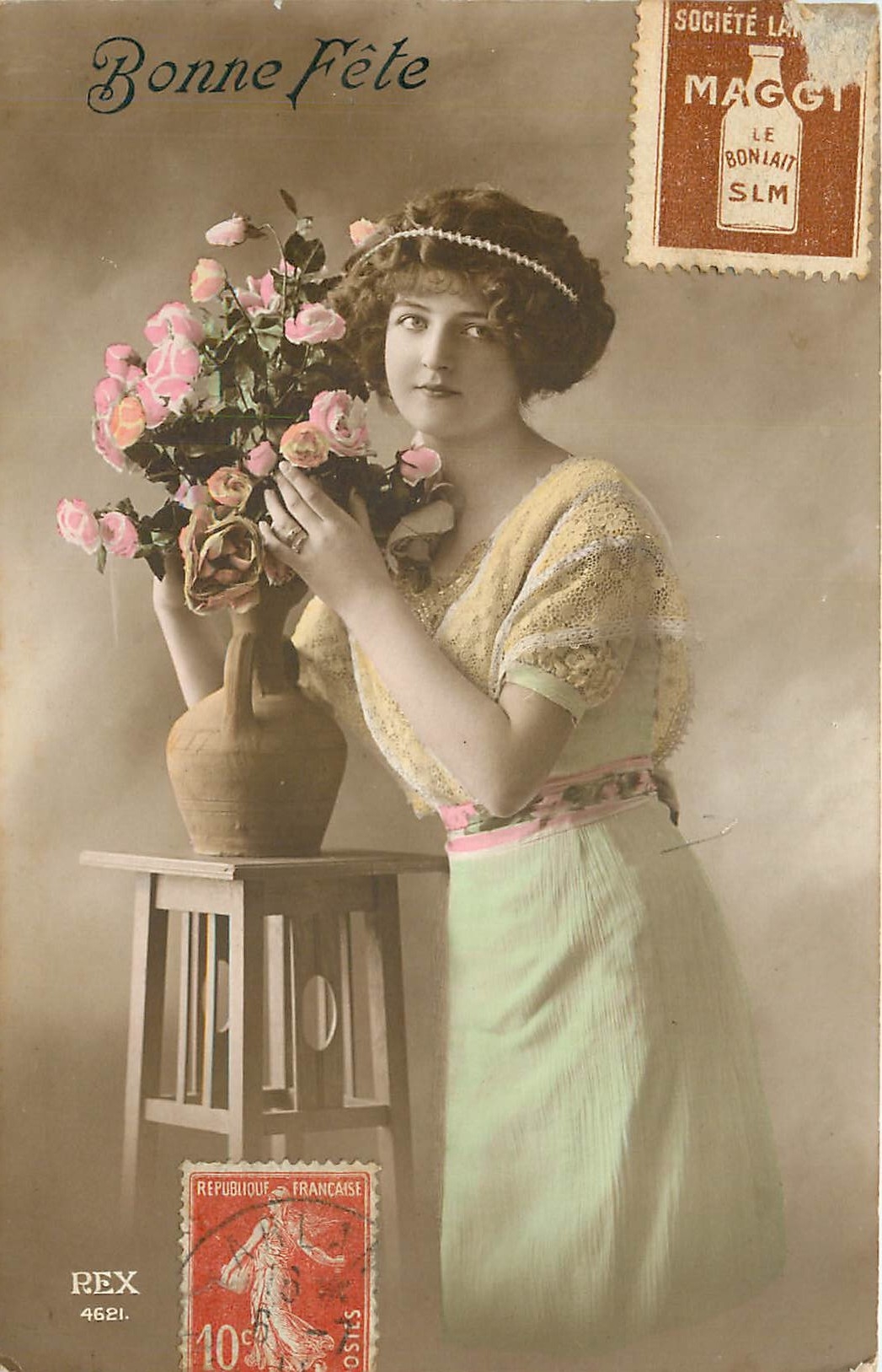 CPA Bonne fete Femme Publicite Maggi 
