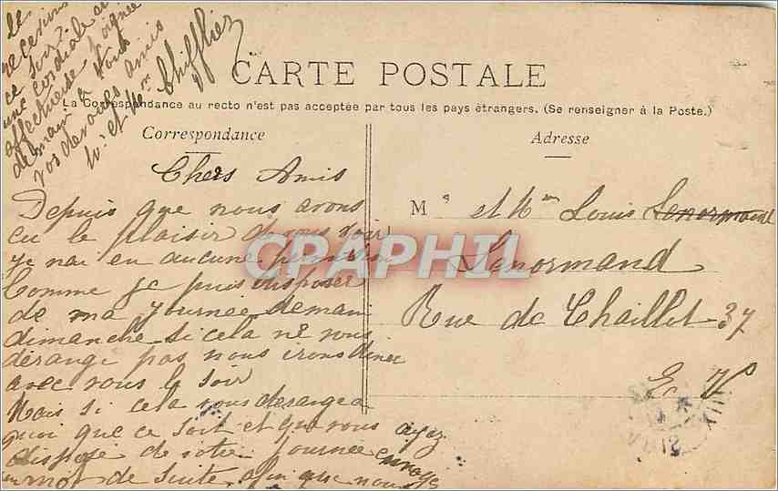 CPA Et que toute vie soit un long amour  — Verso