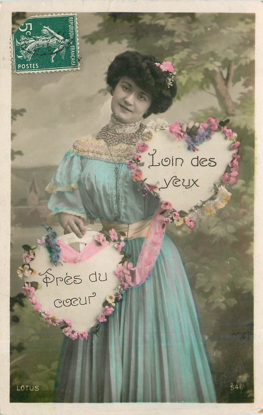 CPA Lion des yeux pres du coeur 