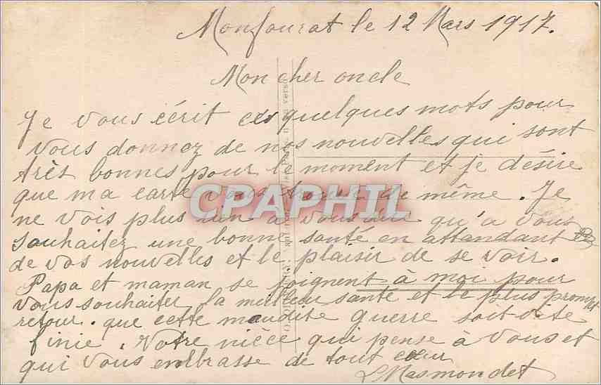 CPA Ce fier bonjour de l'homme des combats calme mon coeur il ne faiblira pas Femme Soldat Militaria — Rückseite