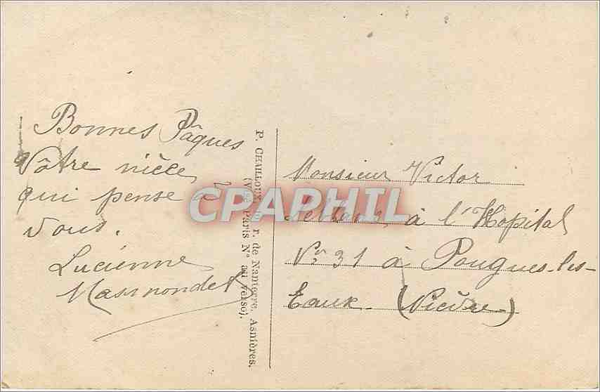 Femme tenant des œufs de Pâques — Gloria, n° 306 — Reverso