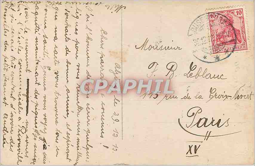 CPA Bonne Annee  — Verso