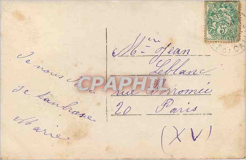 CPA Devinez qui vous l'envoie vous saurez qui vous aime  — Verso
