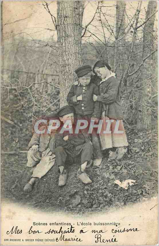CPA Scenes enfantines l'ecole buissonniere Enfants