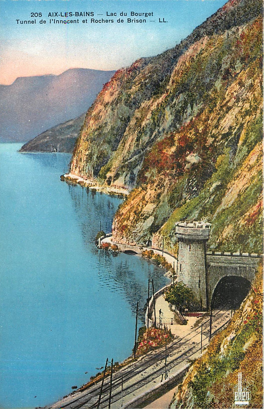 CPA Aix les Bains lac du Bourget tunnel de l'Innocent et rochers de Brison 