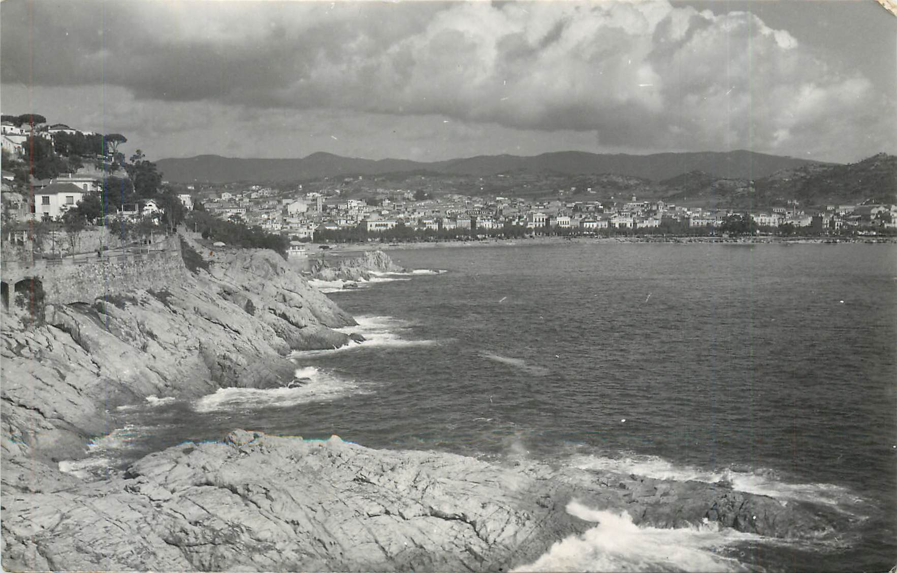 CPA San Foliu de Guixols Costa Brava cote Farouche vue generale 