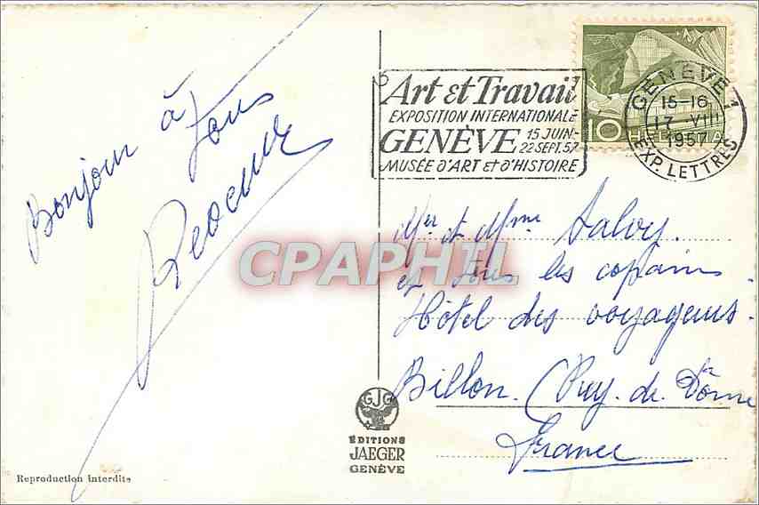 CPA Geneve le palais des nations unies  — Verso