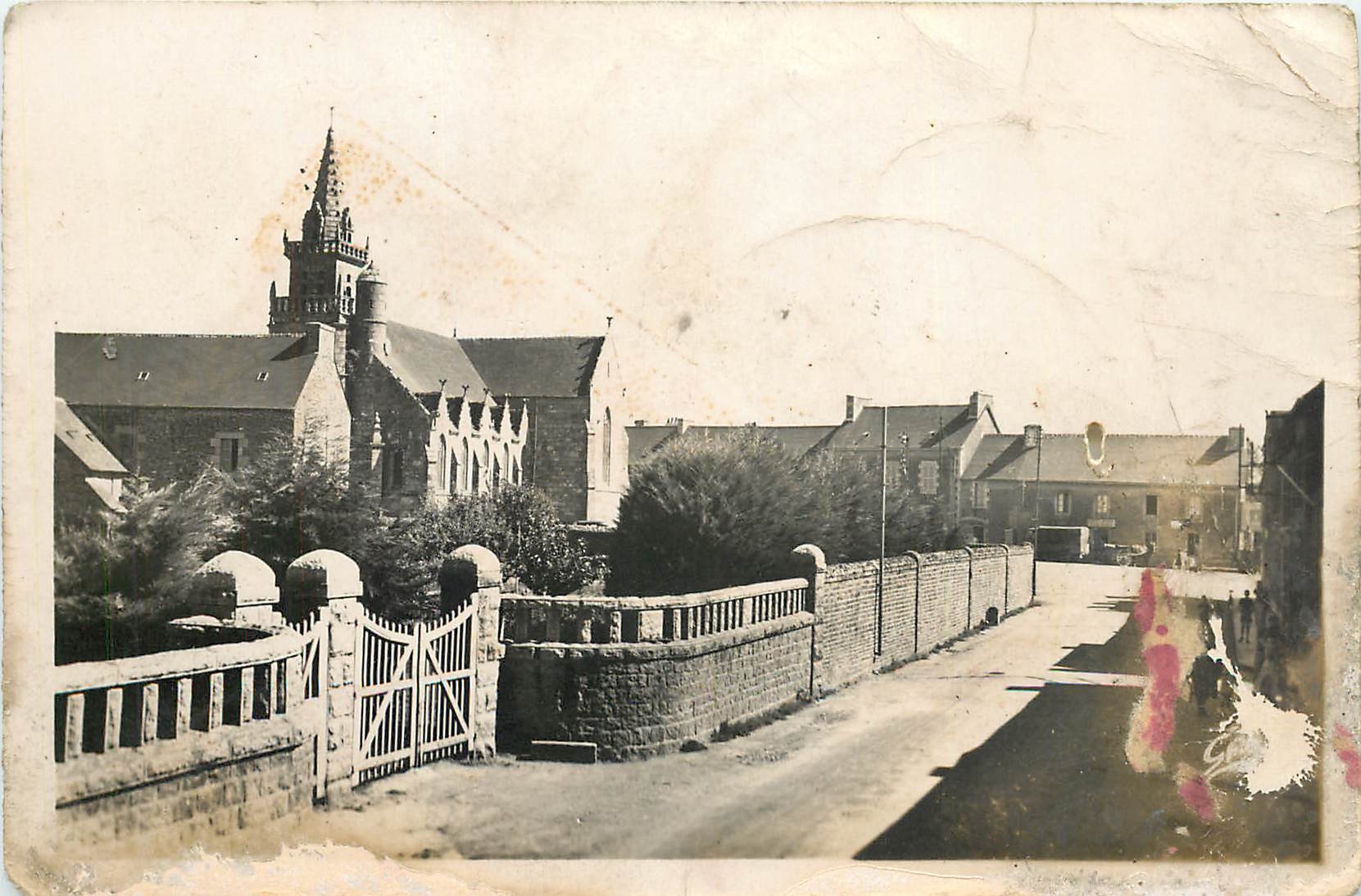 CPA Mael Carhaix Cotes de Nord Route de 