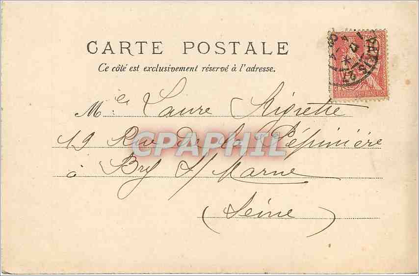 Boulogne-sur-Mer — Allgemeiner Blick auf den Portel — V.P. Nr. 1274 — Rückseite