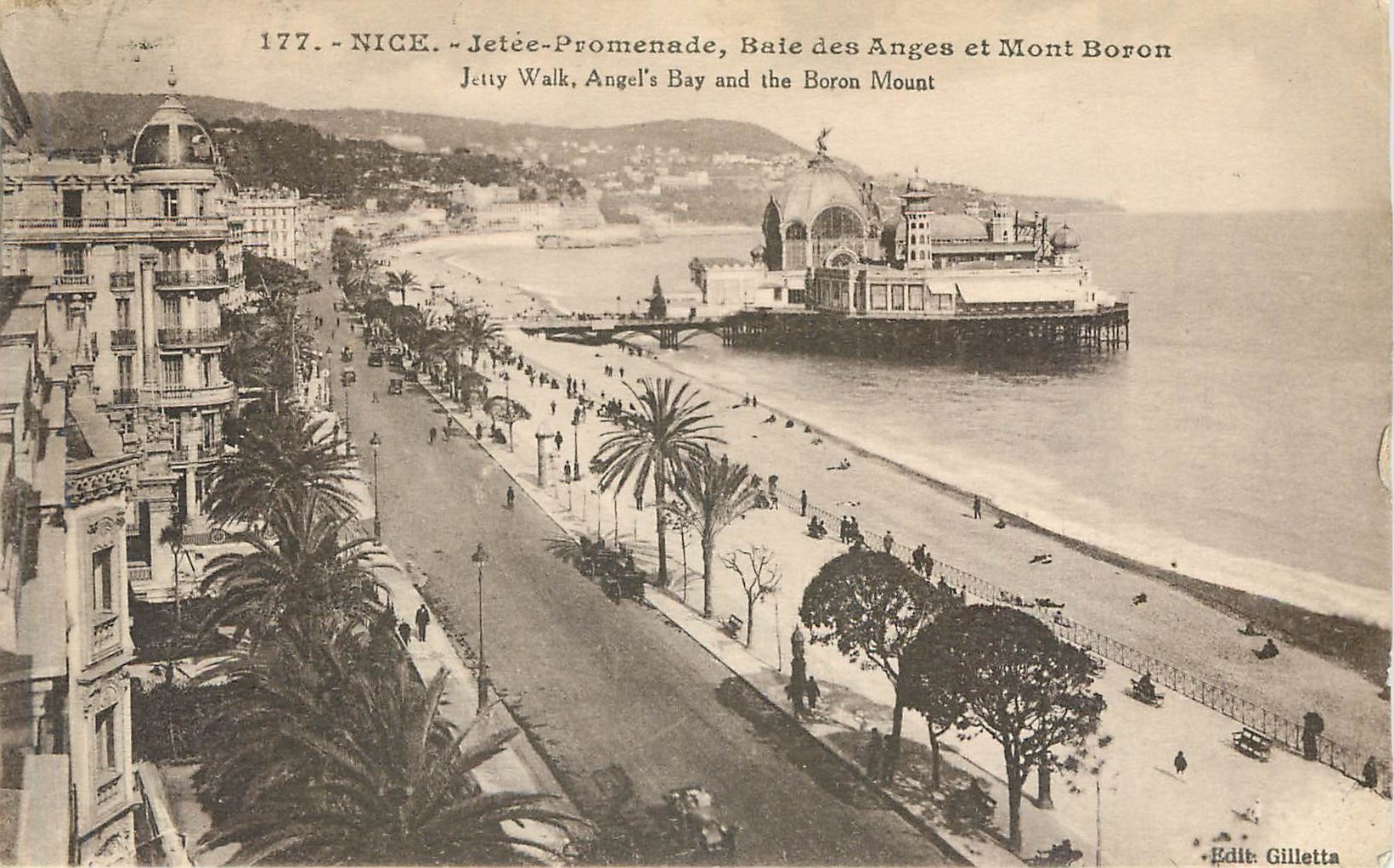 CPA Nice Jetee Promenade Baie des Anges et Mont Boron 