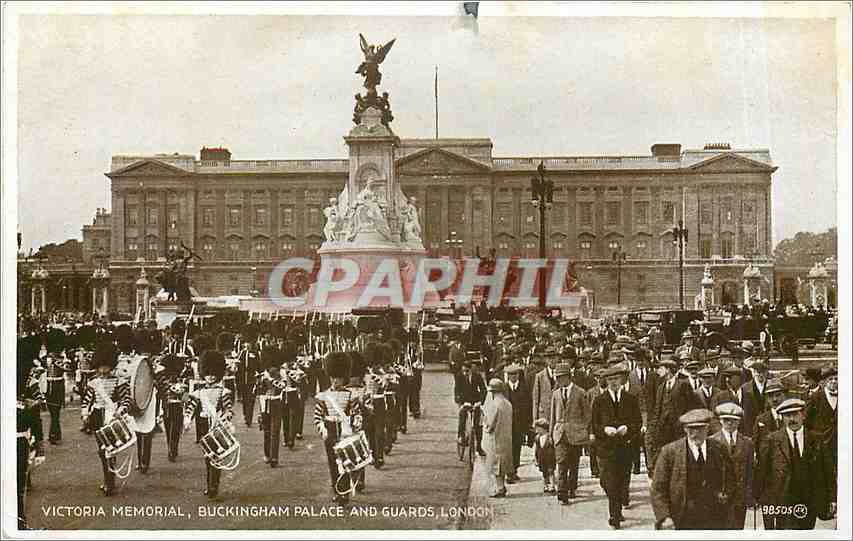 CPA Victoria Memorial Buckingham palace and guards London 