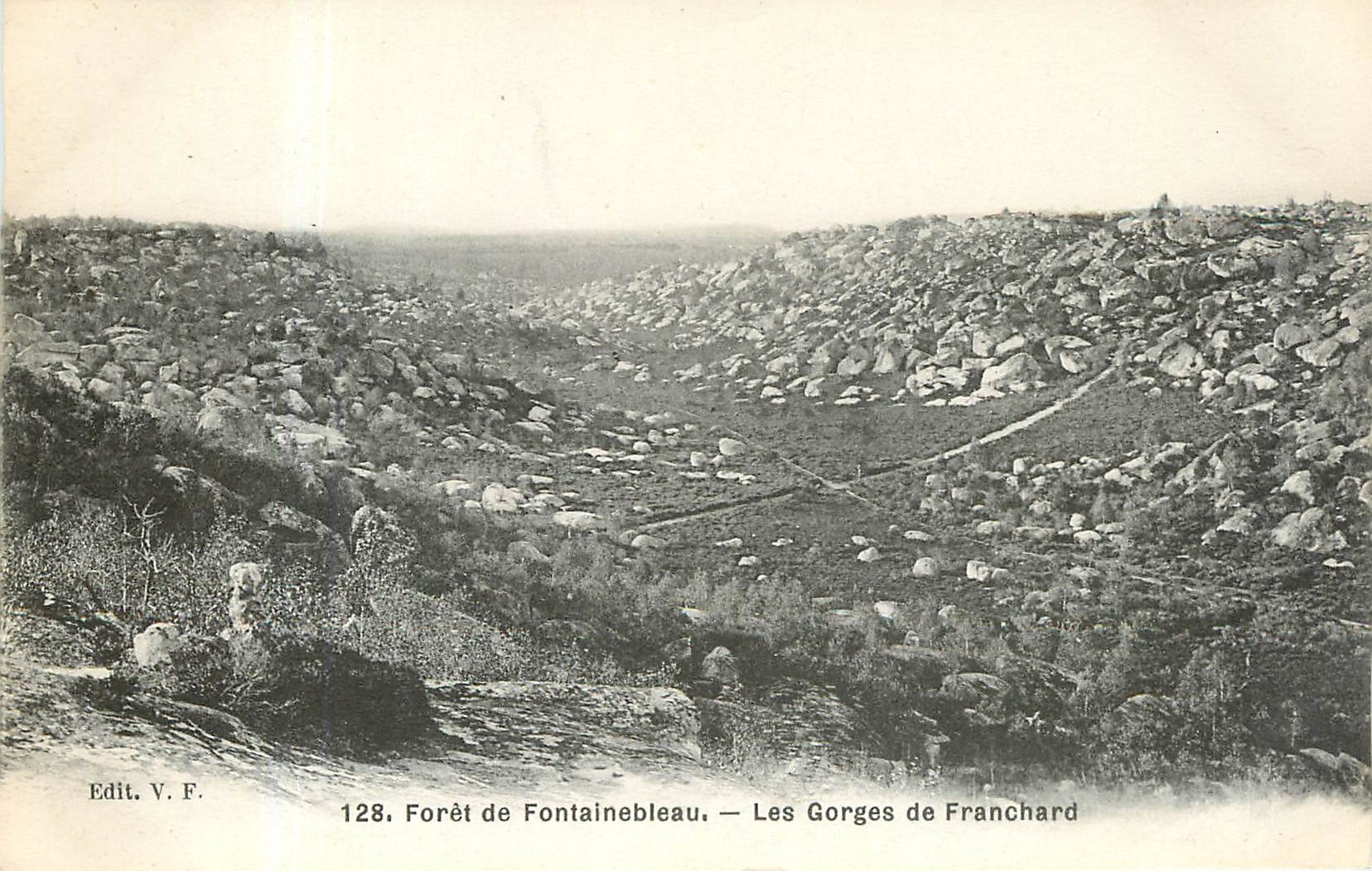 Foresta di Fontainebleau — Le Gole di Franchard — Edit. V.F. n°128