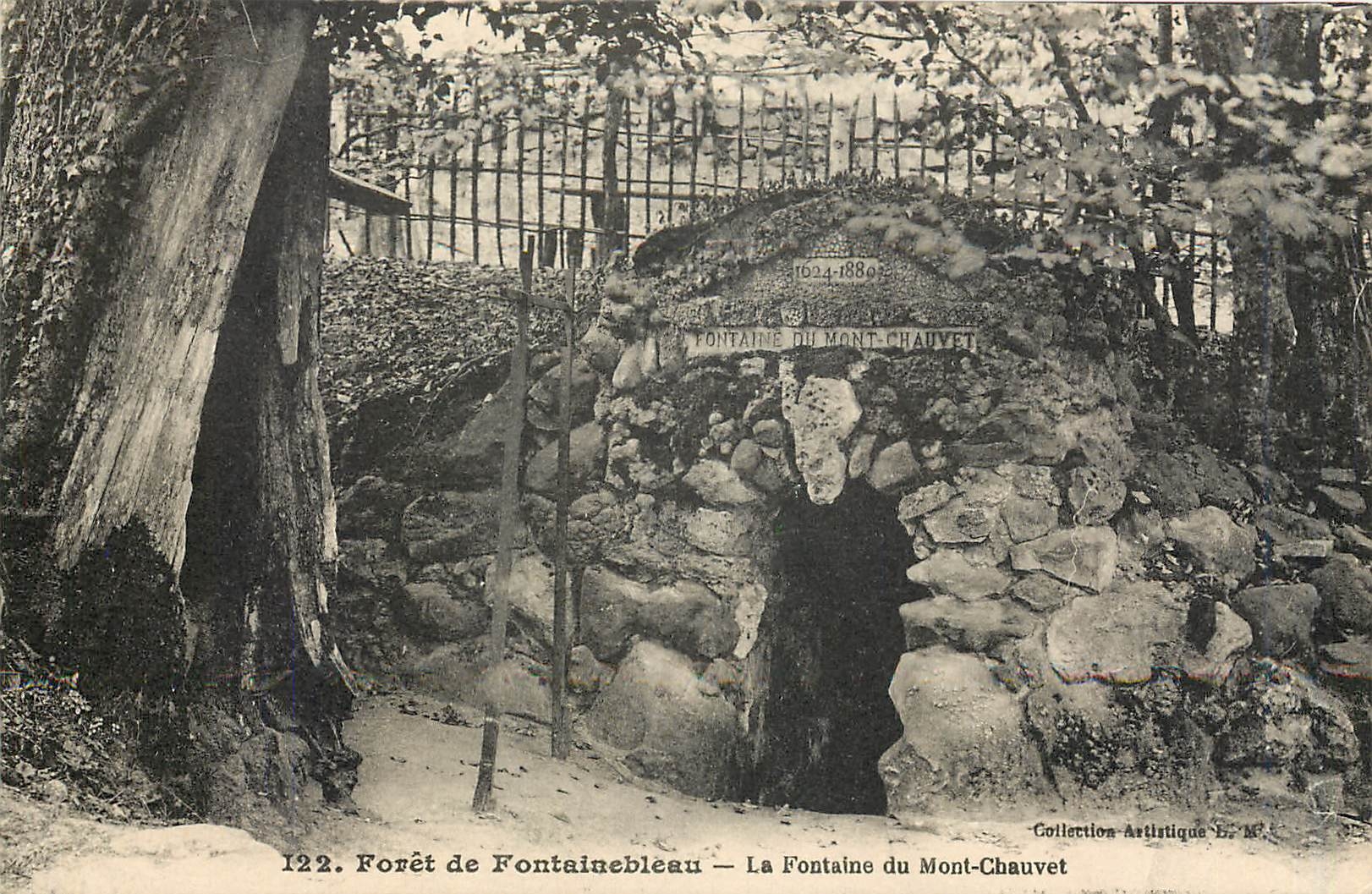Forêt de Fontainebleau — La Fontaine du Mont-Chauvet — Collection Artistique Dr. M.